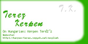 terez kerpen business card